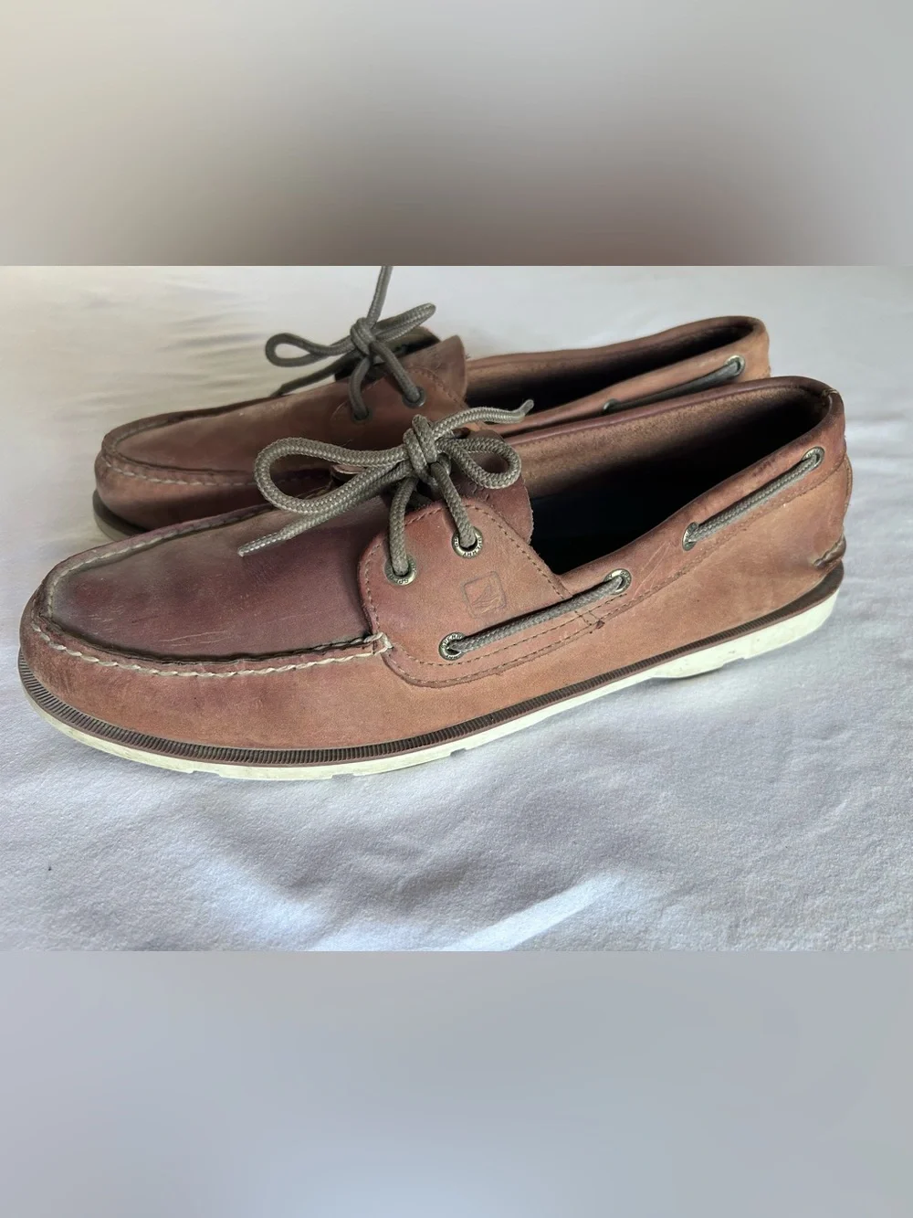 Sperry Top-Sider Men’s Brown Leather Boat Shoes Size 13M